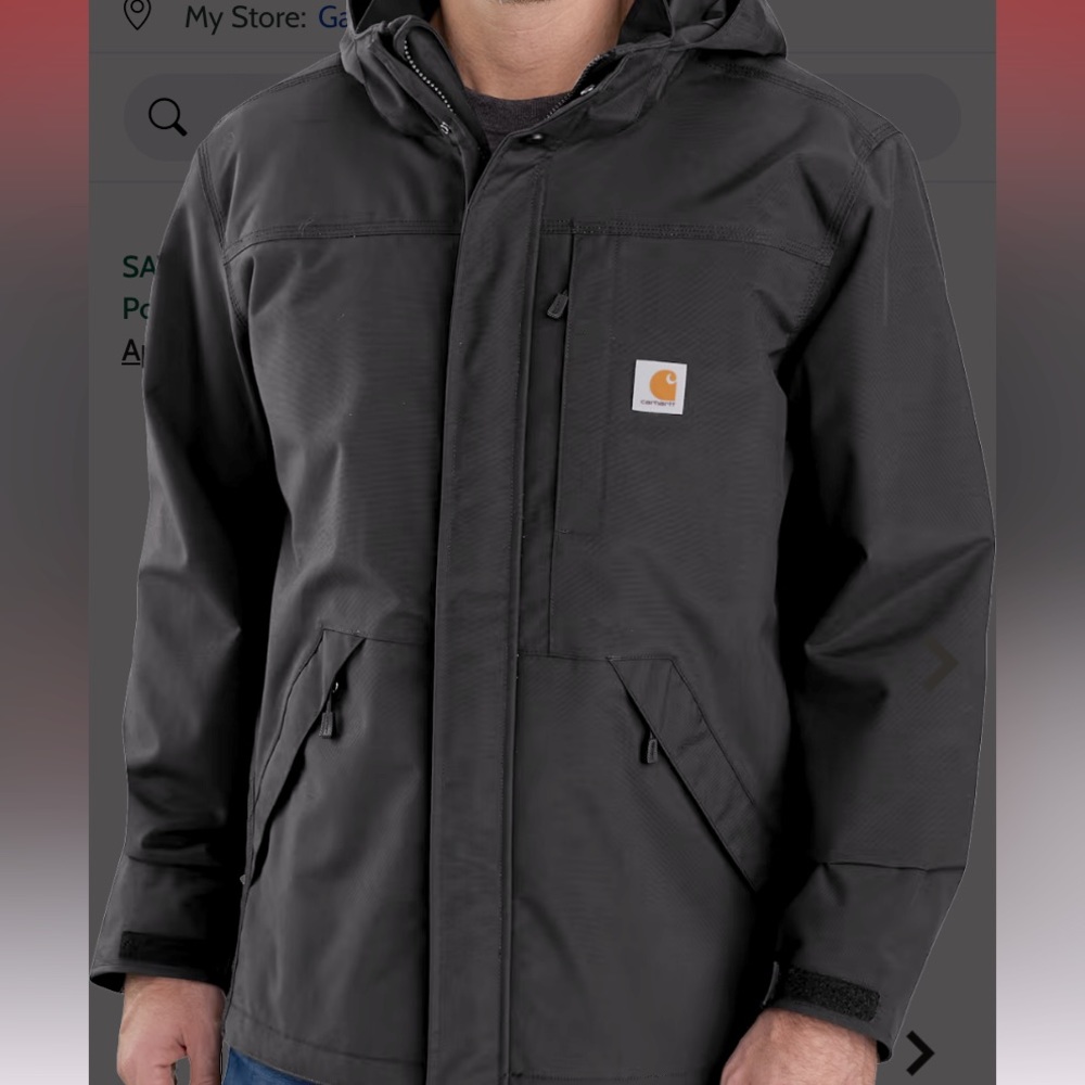 NWOT Carhartt Storm Defender Loose-Fit Heavyweight Jacket for Men